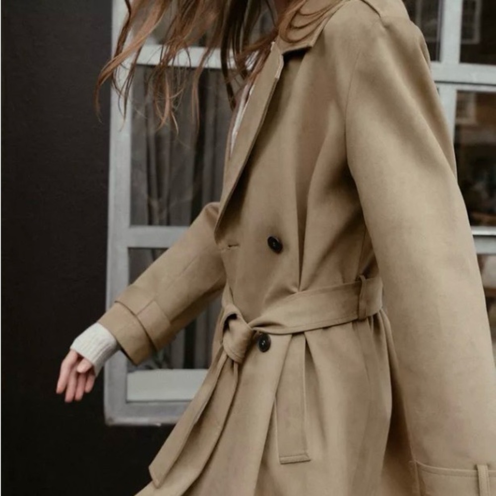 Elegant Beige Trench Coat